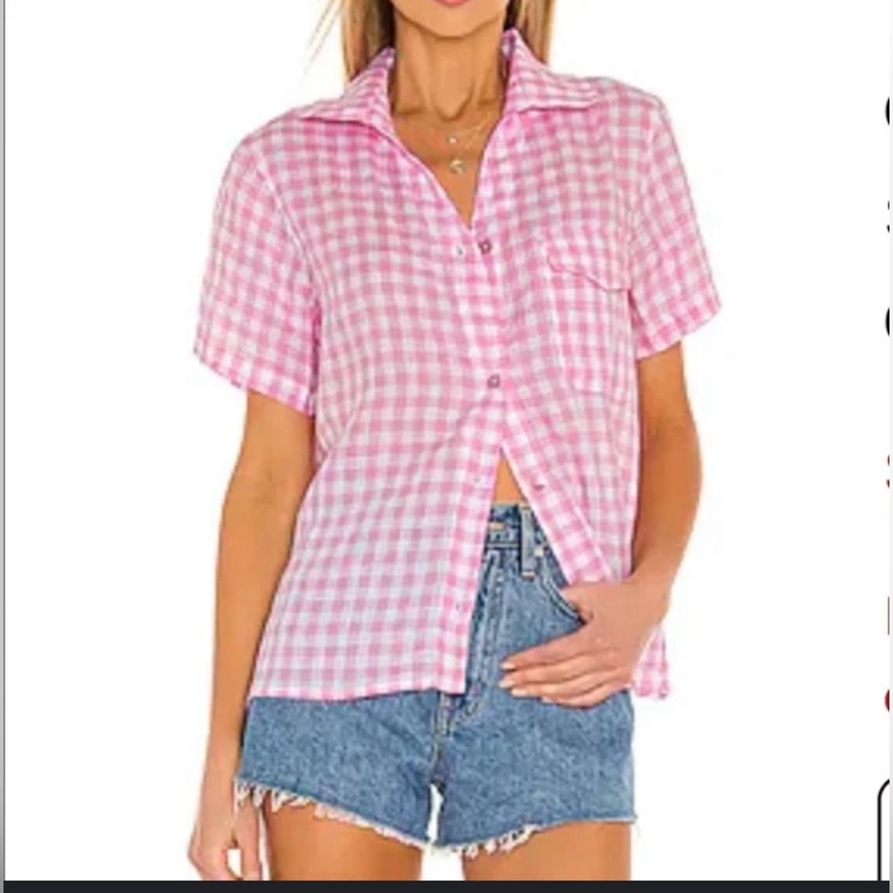EUC- Frankie’s Bikinis Lou Gingham Top / Coverup